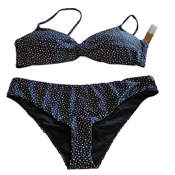J. Crew Other - J Crew Spotted Strappy Twist Top Hipster Bikini Swim Set Plus 2x Swim Beach Pool